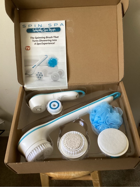 Spin Spa Other - Spin Spa Bath Brush Set - White & Blue